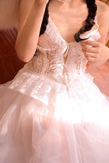 透明女仆服装开裆连体衣